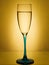 Elegant picture of a champagne glass with clear water