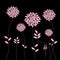 Elegant pink flowers design