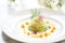 elegant plating of cucumber salad with dill accents