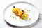 elegant plating of passion fruit and kiwi tartare