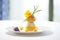 elegant presentation of passion fruit sorbet