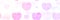 Elegant purple pink transparent overlapping hearts on white background