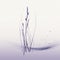 Elegant Purple Plants And Waves: A Minimalistic Serenity In Uhd