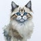 Elegant Ragdoll Cat Portrait