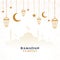 Elegant ramadan kareem decorative festival card design