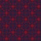 Elegant red intricate seamless pattern design over dark blue background