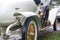 Elegant refined white gold antique retro sport renovated car