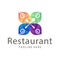 Elegant restaurant food and drink logo design