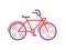 Elegant retro pink bycicle icon Vector bike illustration in trendy linear style