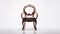 Elegant Rococo Style Wooden Chair On White Background