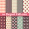 Elegant romantic vector seamless patterns