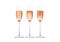 Elegant Rose pink champagne glasses with bubbles