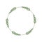 Elegant round frame of green twigs with leaves. Design template for logo, tag, jewelry. Laconic stylish wreath. Minimalist border