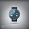 Elegant round smart watch design concept with