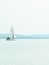 Elegant sailboat on the lake Balaton.