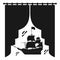 Elegant sailing boat illustration performance logo and vector icon