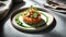 Elegant Salmon Tartare with Fresh Herbs and Vegetables, AI Generated