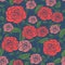 Elegant seamless floral pattern with roses