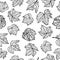 Elegant seamless pattern with decorative grape leaves for your design