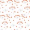 Elegant seamless pattern with hand drawn decorative holly berries, design elements.