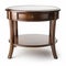 Elegant Sepia Tone Round Side Table With Drawer