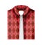 Elegant shirt folded with necktie