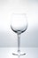 Elegant silhouette of an empty wine glass on a white background.