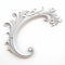 Elegant Silver Decorative Frame: A Swirling Vortex Of Rococo-inspired Beauty