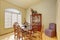 Elegant yet simple dinning room with hardwood floor.