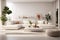 Elegant Simplicity: White Living Room for Zoom Background