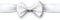 Elegant Simplicity: White Ribbon and Bow Isolated on White Background. Generative ai