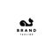 Elegant Sitting Black Cat Silhouette Logo Design