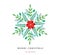 Elegant snowflake poster, winter icon, Merry Christmas greeting card