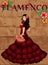 Elegant spanish flamenco dancer girl, vector