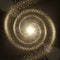 Elegant spiral particle trail background