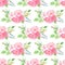 Elegant spring flowers watercolor seamless pattern