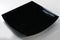 Elegant square black glossy plate