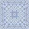 Elegant square light blue arabic pattern.