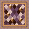 Elegant square pattern with geometric ornament. Print for bandana, handkerchief, napkin