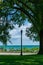 Elegant Street Light under a Tree in front of Lake Michigan in Evanston Illinois