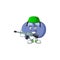 An elegant streptococcus pneumoniae Army mascot design style using automatic gun