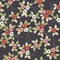 Elegant stylised seamless poppy flower pattern