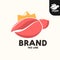 elegant and stylish crab claw and crown logo