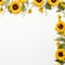 Elegant Sunflower Border Framed Beauty