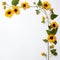 Elegant Sunflower Frame Crisp Copy Area