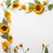 Elegant Sunflower Frame Framed Serenity