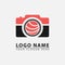 elegant sushi camera logo icon