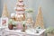 Elegant sweet table on dinner or event party