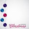 Elegant swirly bauble Christmas card