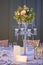 Elegant table arrangement for a formal event, a wedding or a fine dining experience